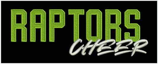 Add Raptors Cheer Large Back Logo