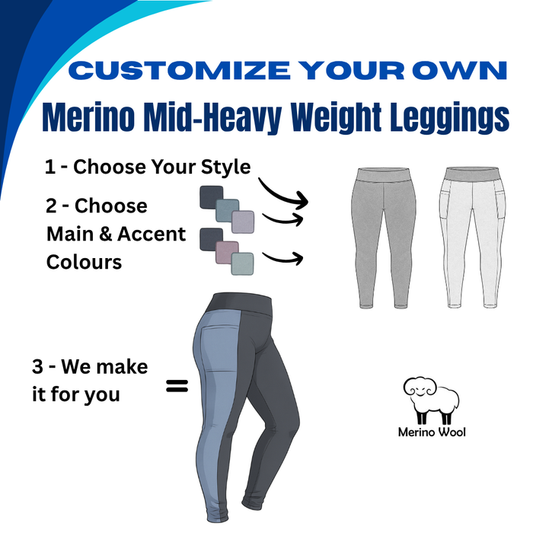 Adult Custom Merino Wool Leggings | Mid-Heavy Weight