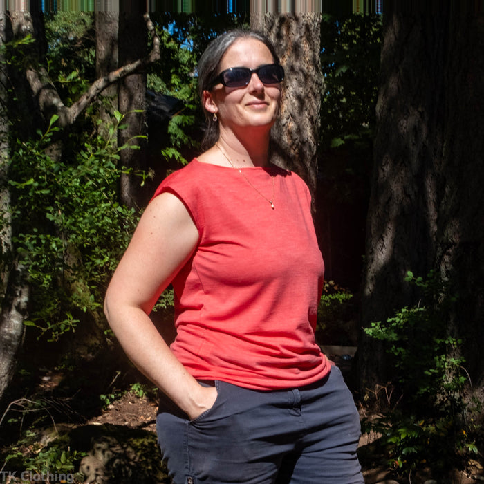 Adult Merino Wool Cap Sleeve Tank Top | Lightweight