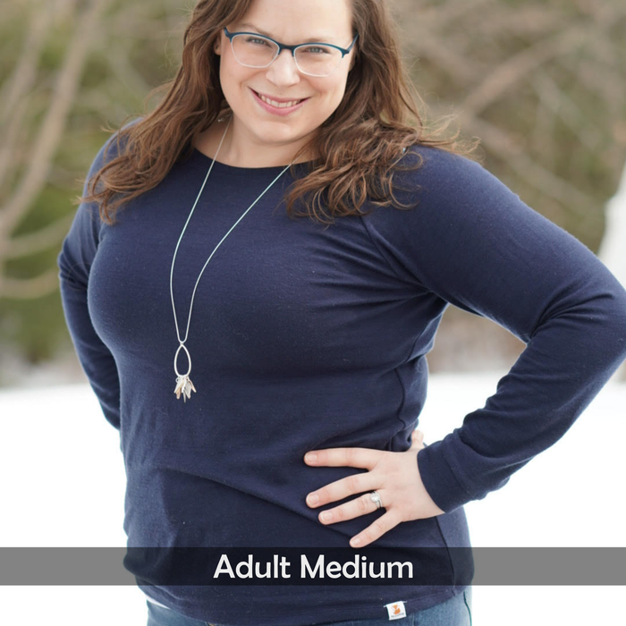 Adult Merino Wool Long Sleeve Top | Base Layer Weight
