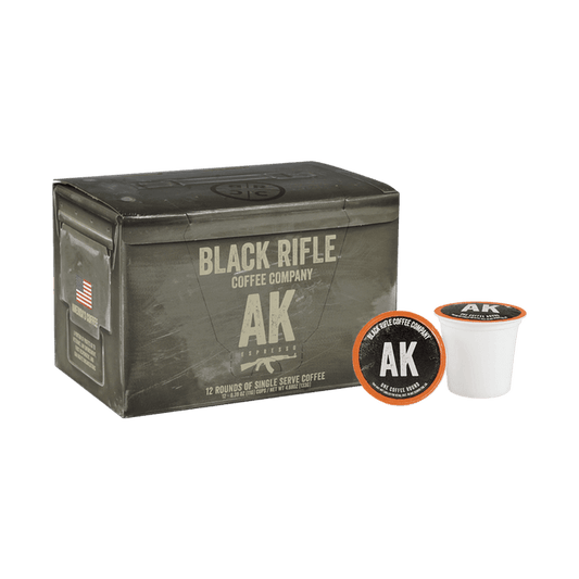 Black Rifle Coffee AK-47 Espresso Blend coffee rounds, 12 count box