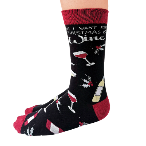 All I want for Christmas is Wine - Sock Bar