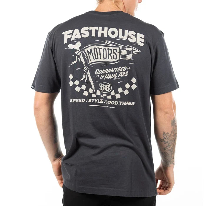 Fasthouse All Out short-sleeve graphic t-shirt in graphite black