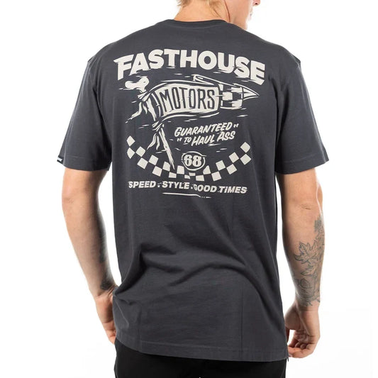 Fasthouse All Out short-sleeve graphic t-shirt in graphite black