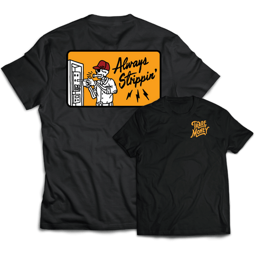 Trade Money Always Strippin graphic tee in black