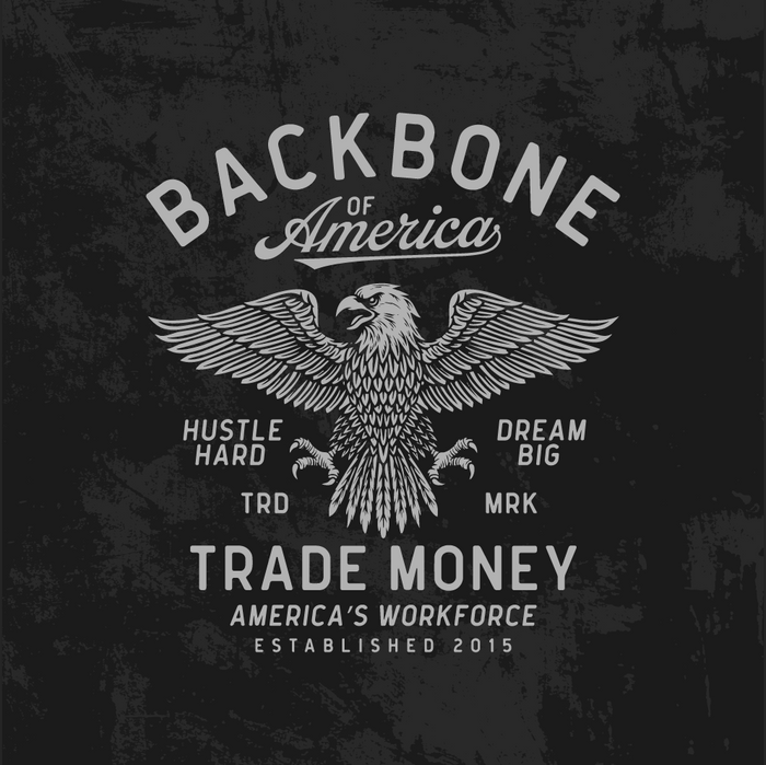 Trade Money America's Workforce graphic print detail