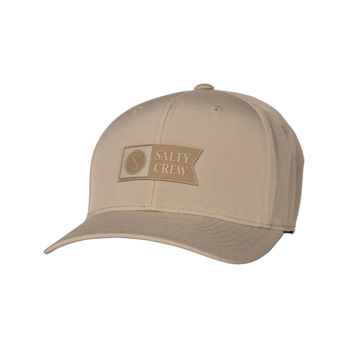 Salty Crew Apex FlexFit six-panel hat in khaki