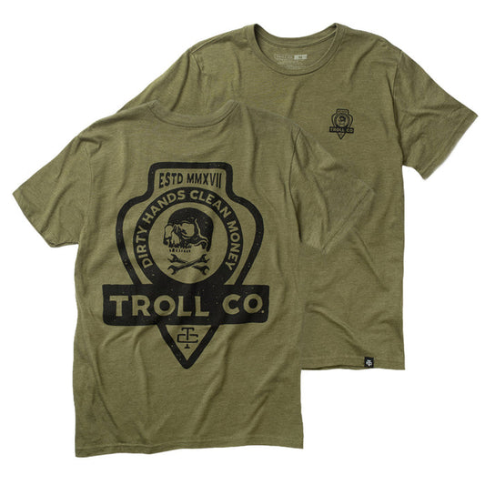 Troll Co. Artifact graphic tee in military green