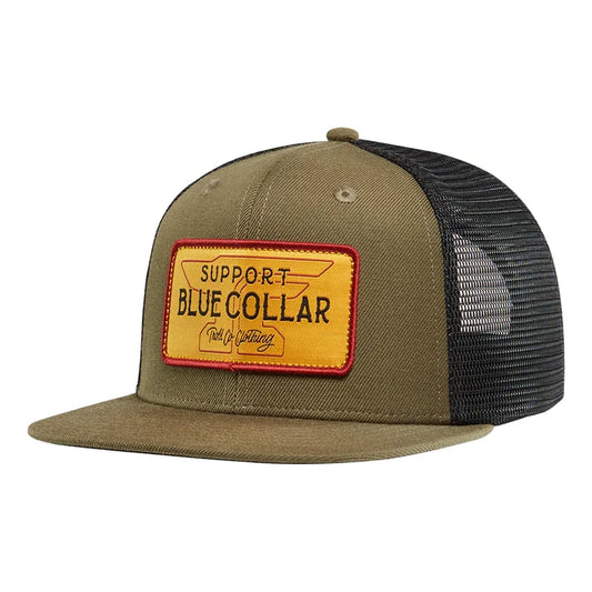 Troll Co. Barricade Anvil flat bill snapback hat in military green