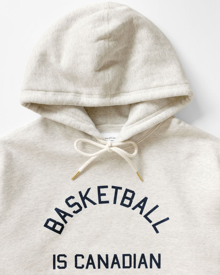 Made in Canada Basketball is Canadian Fleece Hoodie Eggshell - Unisex - Province of Canada