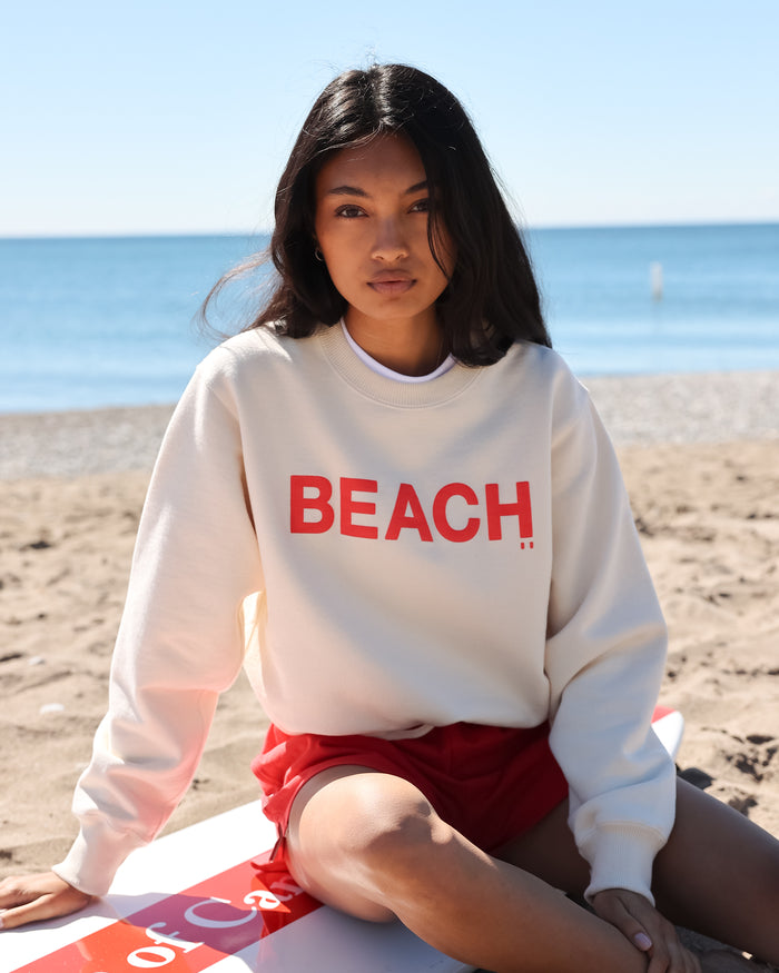 Made in Canada Fleece Beach Sweatshirt Cream - Unisex - Province of Canada