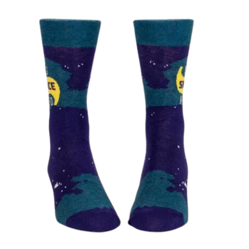 I mean, all those stars and planets and black holes and stuff? How can you NOT nerd out? Men's shoe size 7-12. 50% combed cotton; 47% nylon; 3% spandex.