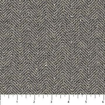 Black Chevron Haberdashery Flannel Fabric per Yard