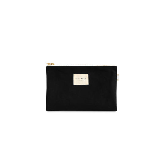 Made in Canada 100% Cotton Black Pouch Bag Organizer - Province of Canada