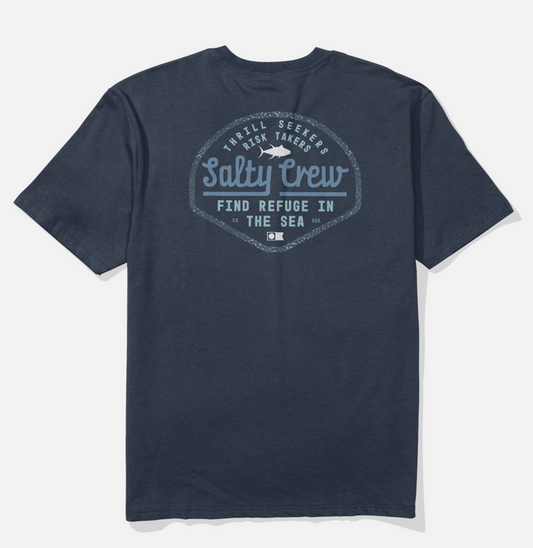 Salty Crew Border Fill classic short-sleeve graphic t-shirt in navy