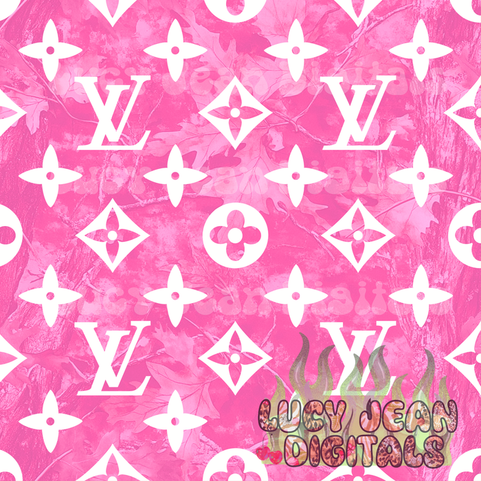 Boujee hot pink white Camo Seamless File