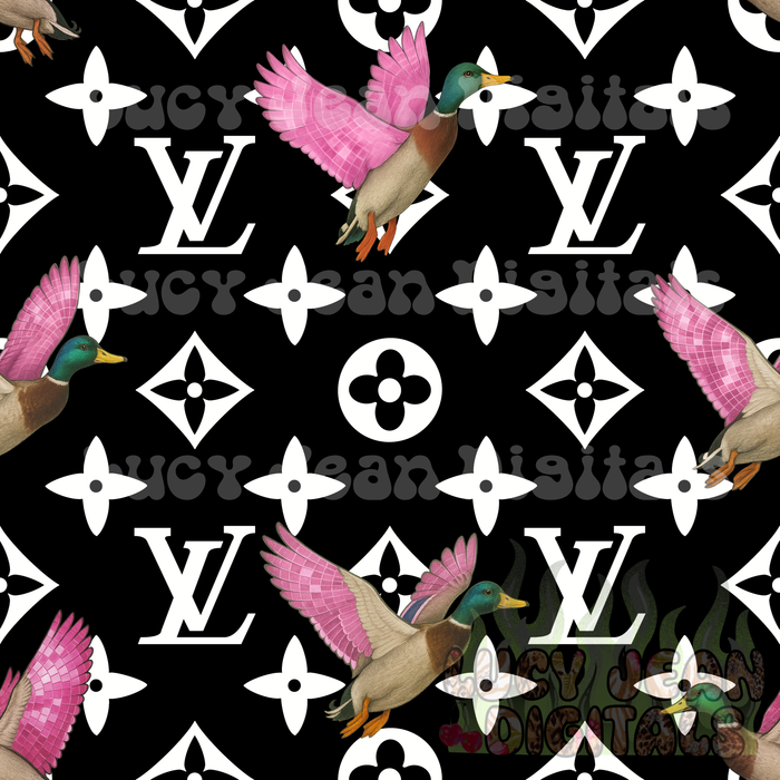 Boujee pink Disco ball mallards Seamless File