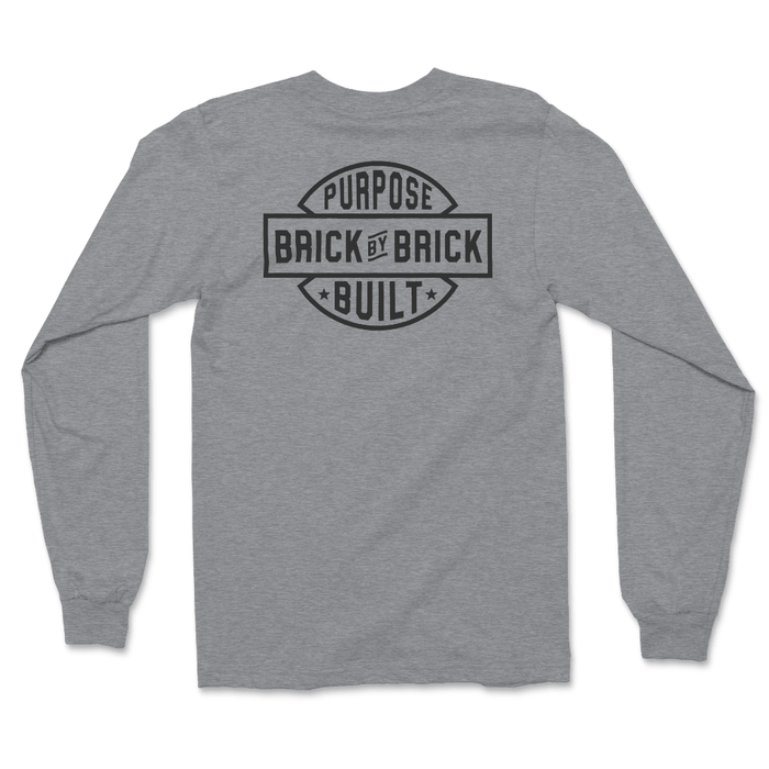Purpose-Built Brick By Brick long sleeve tee in ash