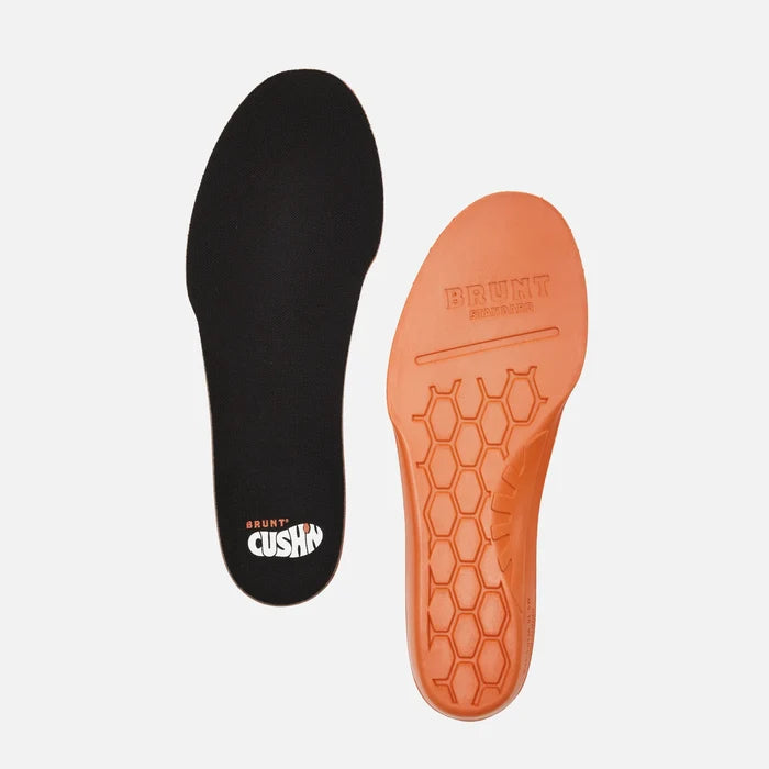 Standard Cush'n work boot insole by BRUNT, top and bottom view of the cushioned insole