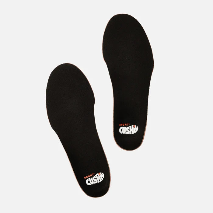 Super Cush'n work boot insole by BRUNT, top down view of the cushioned foam footbed