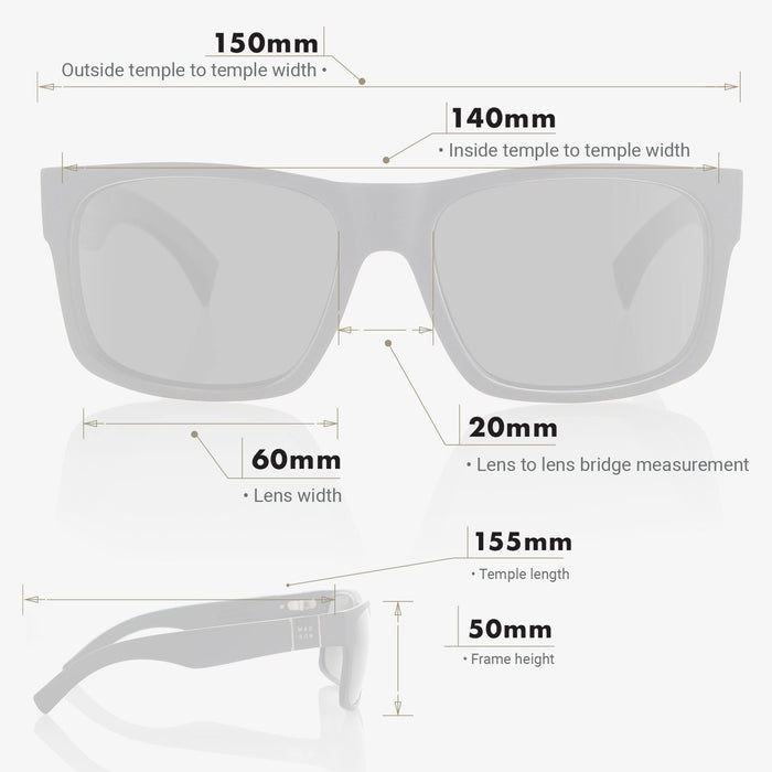 Madson Camino sunglasses in black matte, additional product view