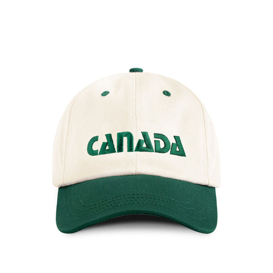 Made in Canada 100% Cotton Baseball Hat Forest Green Natural - Province of Canada