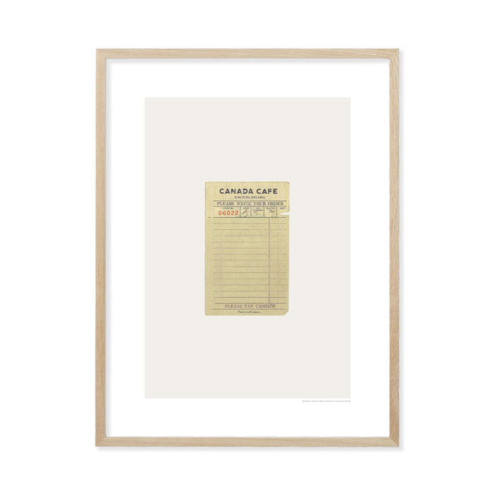 Canada Cafe Print - 24" x 36" 100% Cotton Fine Art Archival Paper Textured Matte Finish - Printed in Canada