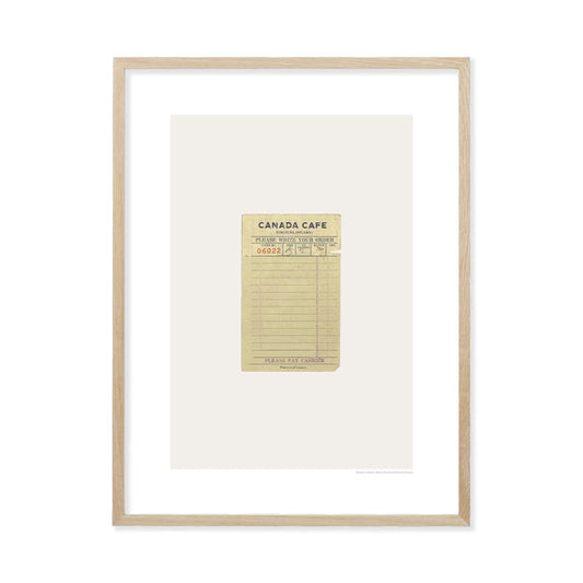 Canada Cafe Print - 24" x 36" 100% Cotton Fine Art Archival Paper Textured Matte Finish - Printed in Canada