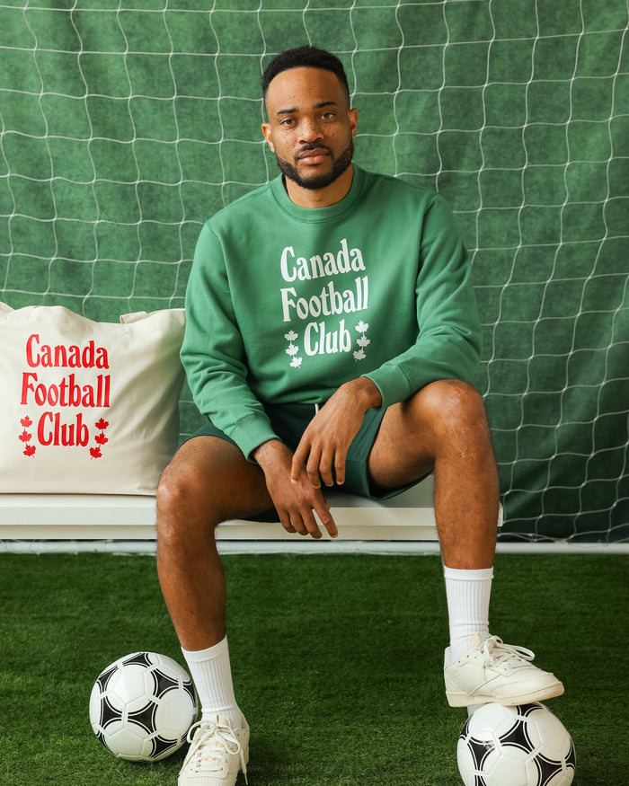 Made in Canada 100% Organic Cotton Canada Football Club Sweatshirt Green - Unisex - Province of Canada