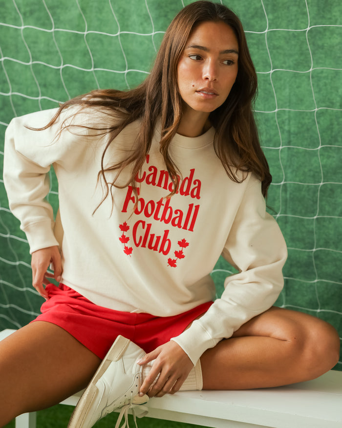 Made in Canada 100% Cotton Canada Football Club Sweatshirt Natural - Unisex - Province of Canada