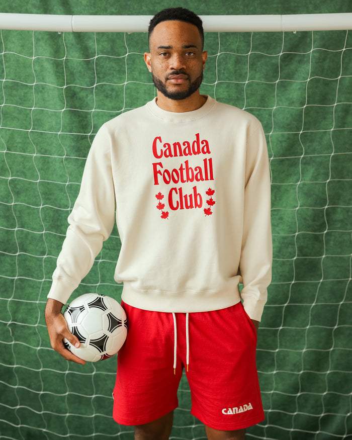 Made in Canada 100% Cotton Canada Football Club Sweatshirt Natural - Unisex - Province of Canada