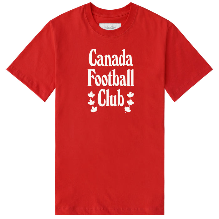 Made in Canada 100% Organic Cotton Canada Football Club Tee Red - Unisex - Province of Canada