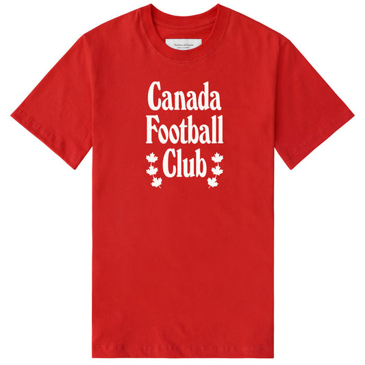 Made in Canada 100% Organic Cotton Canada Football Club Tee Red - Unisex - Province of Canada
