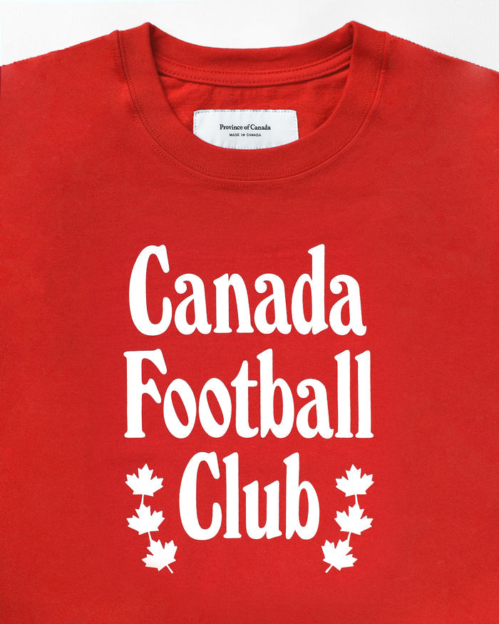 Made in Canada 100% Organic Cotton Canada Football Club Tee Red - Unisex - Province of Canada