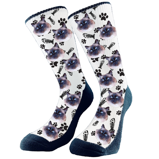 Get custom socks with your very own fur babies face on them! They make the perfect gift Excellent for any holiday, birthday, or anniversary! Every pair is made to order in Alberta, Canada.