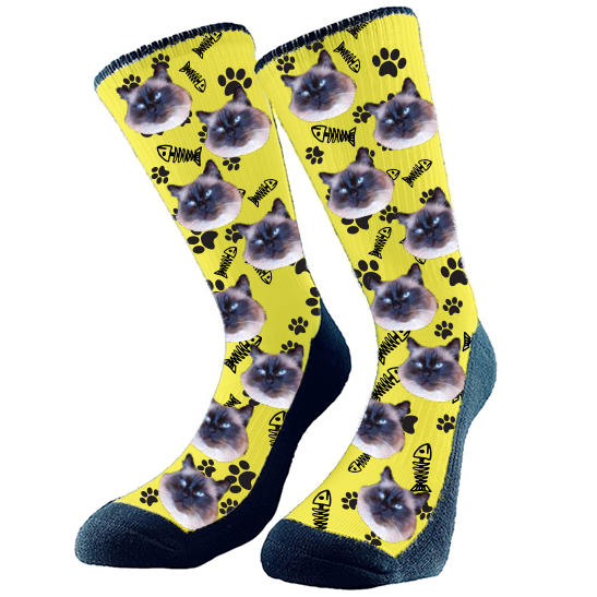 Get custom socks with your very own fur babies face on them! They make the perfect gift Excellent for any holiday, birthday, or anniversary! Every pair is made to order in Alberta, Canada.