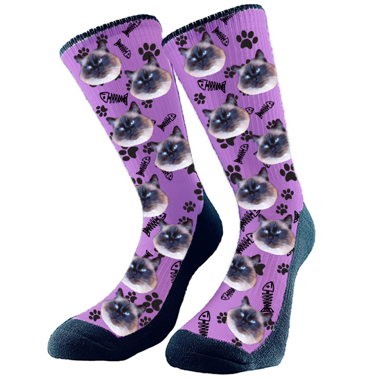 Get custom socks with your very own fur babies face on them! They make the perfect gift Excellent for any holiday, birthday, or anniversary! Every pair is made to order in Alberta, Canada.