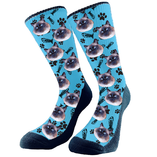 Get custom socks with your very own fur babies face on them! They make the perfect gift Excellent for any holiday, birthday, or anniversary! Every pair is made to order in Alberta, Canada.