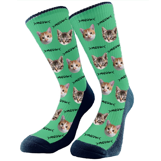 Custom Pet Socks - cat Socks For Men and Women, cat Lovers, cat GIft,Funny Pet Socks, Personalized cat Socks, Customized Cat Socks, Cat Face on Socks
