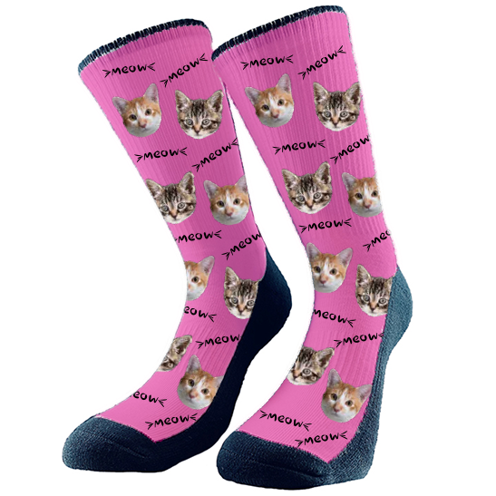 Custom Pet Socks - cat Socks For Men and Women, cat Lovers, cat GIft,Funny Pet Socks, Personalized cat Socks, Customized Cat Socks, Cat Face on Socks
