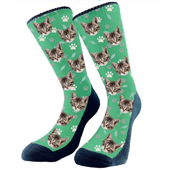 Custom Pet Socks - cat Socks For adults & Teens, cat Lovers, cat GIft,Funny Pet Socks, Personalized cat Socks, Customized Cat Socks, Cat Face on Socks