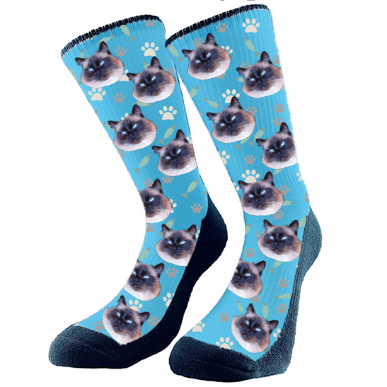 Custom Pet Socks - cat Socks For adults & Teens, cat Lovers, cat GIft,Funny Pet Socks, Personalized cat Socks, Customized Cat Socks, Cat Face on Socks