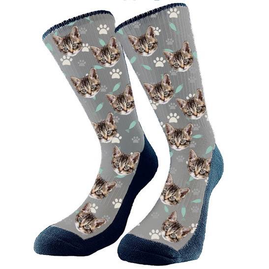 Custom Pet Socks - cat Socks For adults & Teens, cat Lovers, cat GIft,Funny Pet Socks, Personalized cat Socks, Customized Cat Socks, Cat Face on Socks