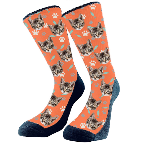 Custom Pet Socks - cat Socks For adults & Teens, cat Lovers, cat GIft,Funny Pet Socks, Personalized cat Socks, Customized Cat Socks, Cat Face on Socks