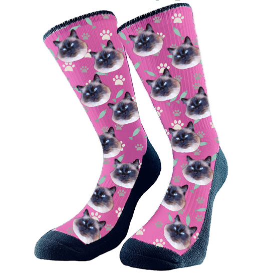 Custom Pet Socks - cat Socks For adults & Teens, cat Lovers, cat GIft,Funny Pet Socks, Personalized cat Socks, Customized Cat Socks, Cat Face on Socks