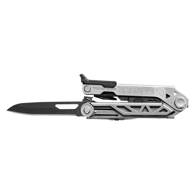Gerber Center Drive multi-tool, view of the plier jaws and stainless steel frame