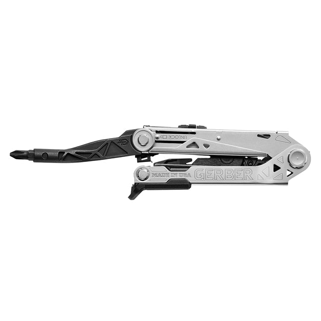 Gerber Center Drive multi-tool showing the magnetic bit driver and included bit set