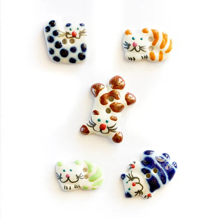 L26 Fun Cats Mixed ColorsButtons