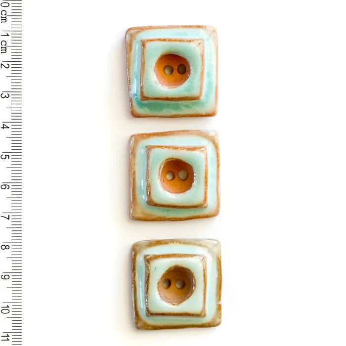 Ceramic Washable Buttons - Geometric Shapes