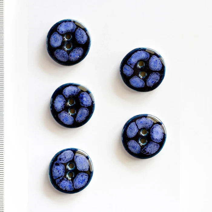 L305 Blue with Dot Pattern - Set of 5